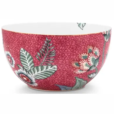 Bol Pip Studio Flower Festival Dark Pink 12 cm (Set 6) Fait Main