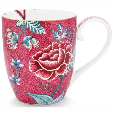 Paiement Sécurisé Tasses Pip Studio Flower Festival Dark Pink 450 ml (Set 6)