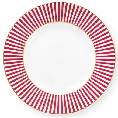 Expédition Rapide Assiette à Petit-Déjeuner Pip Studio Royal Stripes Dark Pink 12 cm (Lot de 6)