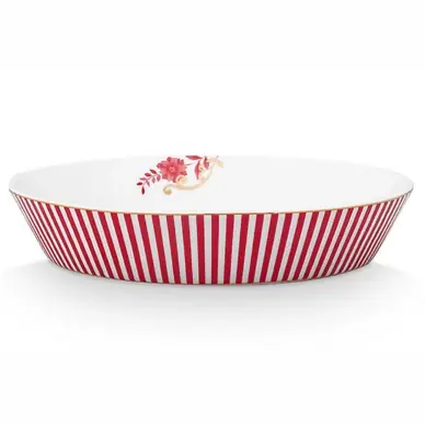 Assiette Creuse Pip Studio Royal Stripes Dark Pink 21,5 cm (Lot de 4) Commander Maintenant