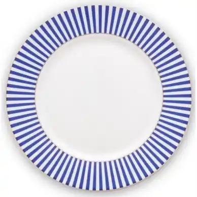Assiette à Petit-Déjeuner Pip Studio Royal Stripes Blue 26,5 cm (Lot de 6) Offre Spéciale