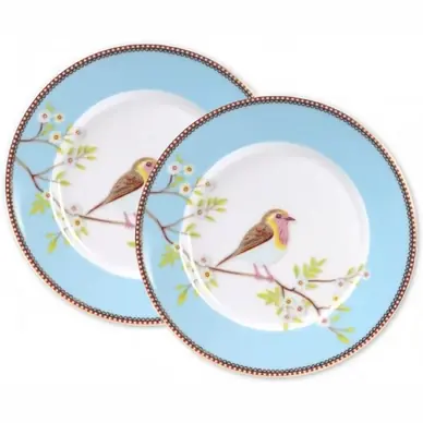 Expédition Rapide Assiette Plate Pip Studio Early Bird Blue 21 cm (Lot de 2)