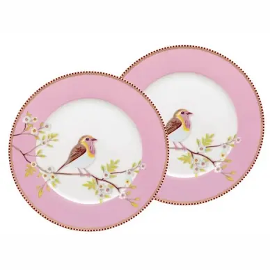 Réduction Assiette Plate Pip Studio Early Bird Pink 21 cm (Lot de 2)