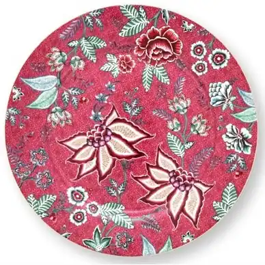 Assiette à Déjeuner Pip Studio Flower Festival Dark Pink 32 cm (Lot de 2) Édition Limitée