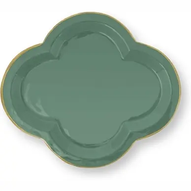 Plat de Service Pip Studio Fancy Large Dark Green 31 x 36 cm Commander Vite