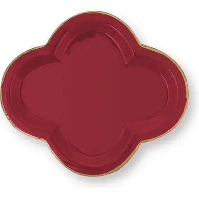 Promotion Saisonnière Plat de Service Pip Studio Fancy Large Dark Pink 31 x 36 cm