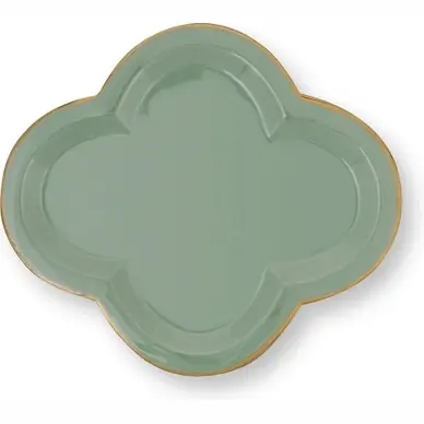 Plat de Service Pip Studio Fancy Small Green 26 x 30 cm Offre Exclusive
