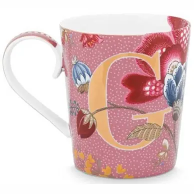 Tasse Pip Studio Alphabet Mug Floral Fantasy Pink G 350 ml Paiement Sécurisé