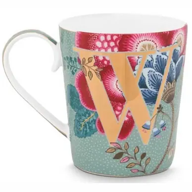 Expédition Rapide Tasse Pip Studio Alphabet Mug Floral Fantasy Light Blue W 350 ml