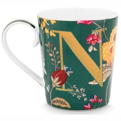 Meilleur Choix Tasse Pip Studio Alphabet Mug Floral Fantasy Green N 350 ml