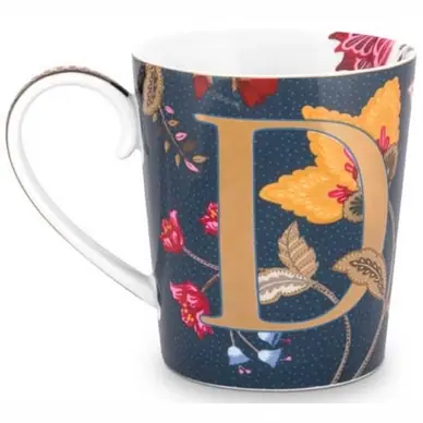 Tasse Pip Studio Alphabet Mug Floral Fantasy Blue D 350 ml Commander Vite