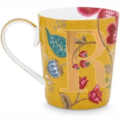 Commande En Gros Tasse Pip Studio Alphabet Mug Blushing Birds Yellow R 350 ml