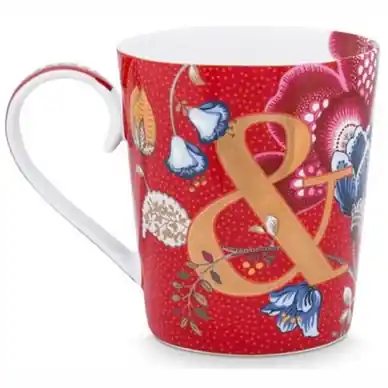 Tasse Pip Studio Alphabet Mug Blushing Birds Red & 350 ml Populaire