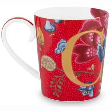 Tasse Pip Studio Alphabet Mug Blushing Birds Red C 350 ml Haute Qualité