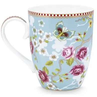 Tasse Pip Studio Chinese Rose Blue 350 ml (Lot de 6) Offre Spéciale