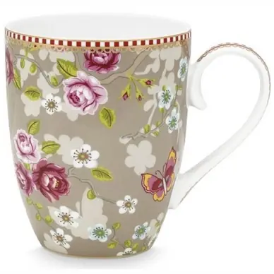 Offre Limitée Tasse Pip Studio Chinese Rose Khaki 350 ml (Lot de 6)
