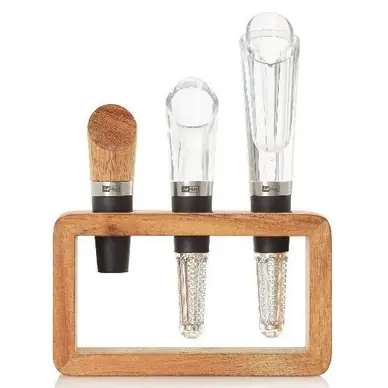 Ensemble à Vin Adhoc Vine Aérateur Filtre Bouchon avec Support Multicolore Dernière Chance