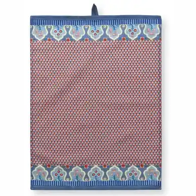 Torchon Pip Studio Flower Festival Blue-Red 50 x 70 cm Meilleur Prix