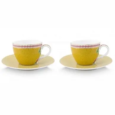 Tasse à Expresso Pip Studio La Majorelle Yellow 120 ml (Lot de 2) Produit De Marque