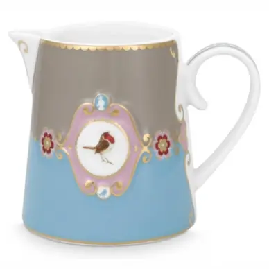 Promotion Saisonnière Pot à Lait Pip Studio Love Birds Medallion Blue-Khaki 270 ml (Lot de 4)