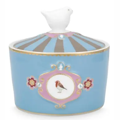 Sucrier Pip Studio Love Birds Medallion Blue-Khaki 300 ml (Lot de 4) Remise