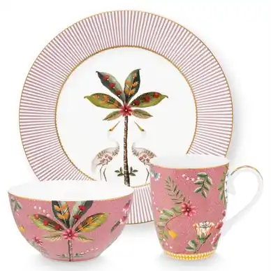 Prix Bas Coffret Petit-Déjeuner Pip Studio La Majorelle Pink (Lot de 3)