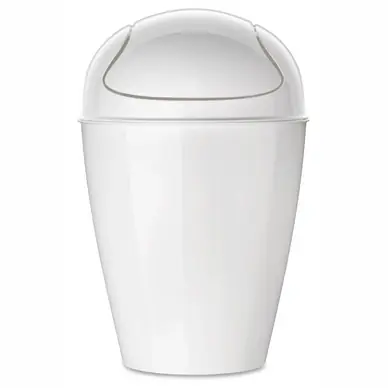 Bon Plan Poubelle Koziol Recycled Del Swing M 12 litres White