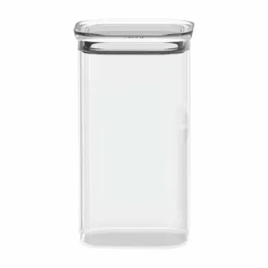 Boite Hermétique Pebbly Carrée avec Couvercle en Verre 1400 ml Transparent Nouveauté