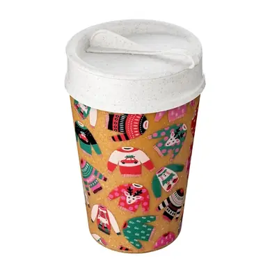 Certifié Tasse Isotherme Koziol Bio-Circulaire Iso To Go X-Mas Sweater 400 ml