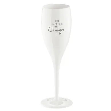 Verre à Champagne Koziol Superglas Cheers No. 1 Life is Better with Champagne Soldes