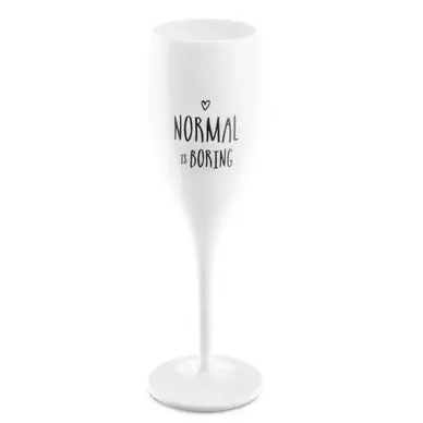 Solde Verre à Champagne Koziol Superglas Cheers No. 1 Normal is Boring