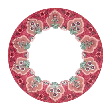 Assiette à Petit Déjeuner Pip Studio Flower Festival Deco Dark Pink 21 cm (Lot de 4) Offre Spéciale
