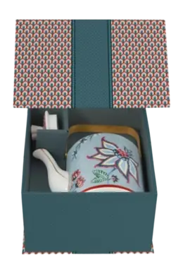 Ensemble Cadeau de Théière Pip Studio Oriental Flower Festival Bleu 1 L Seulement Aujourd’hui