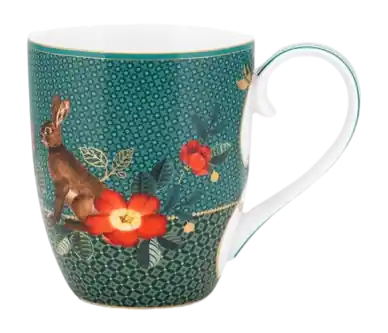 Mug Pip Studio Winter Wonderland XL Lapin Vert 450 ml (Lot de 6) En Vogue
