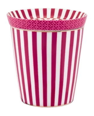 Mug et Soucoupe Pip Studio Royal Small Stripes Dark Pink 230 ml (2-Pièces) Nouvel Arrivage