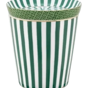 Quantité Limitée Mug et Soucoupe Pip Studio Royal Small Stripes Green 230 ml (2-Pièces)