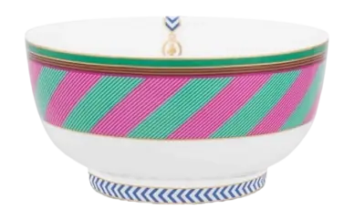 Offre Exclusive Bol Pip Studio Chique Stripes Pink Green 15,5 cm (Ensemble de 4)