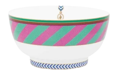 Bol Pip Studio Chique Stripes Pink Green 18 cm (Lot de 2) En Vogue