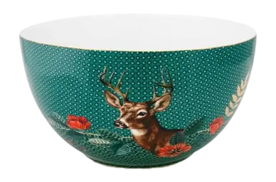 Bol Pip Studio Winter Wonderland Deer Green 18 cm (Lot de 2) Artisanat