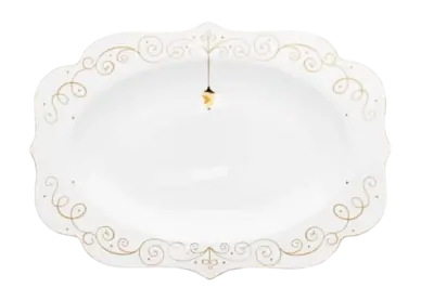 Livraison Mondiale Plat de Service Pip Studio Royal Winter White Oval White 40 x 28,5 cm