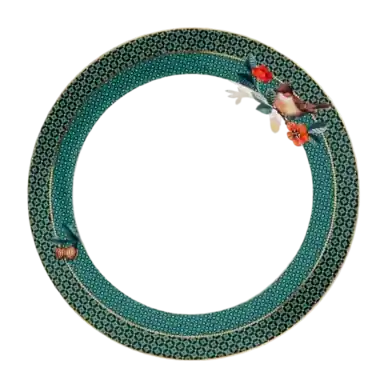 Paiement Sécurisé Assiette Plate Pip Studio Winter Wonderland Bird Green 21,5 cm (Lot de 6)