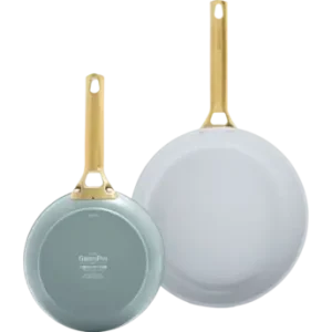 Petit Prix Batterie de Cuisine GreenPan Padova Smokey Blue Met Keramische Antikleeflaag 20 / 26 cm (2 Pièces)