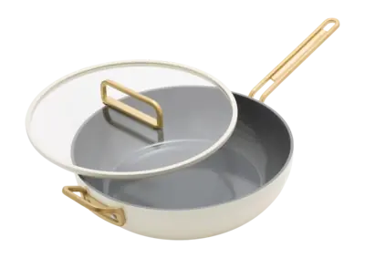 Nouvelle Collection Poêle de Cuisson avec Couvercle GreenPan Tucci White 33 cm