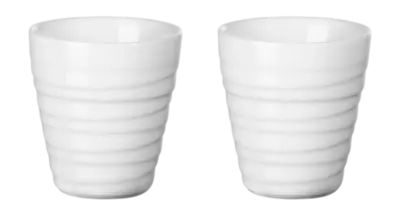 Premium Mug Isotherme ASA Selection Thermo Espresso Twisted White 80 ml (Lot de 2)