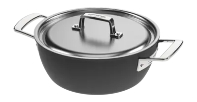 Vente Directe Cocotte Demeyere Noir 5 Conique Avec Couvercle 24 cm