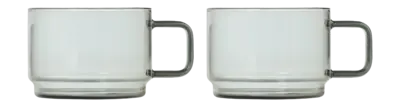 Verre à Thé AdHoc Impact Gris 300 ml (Lot de 2) Expédition Rapide