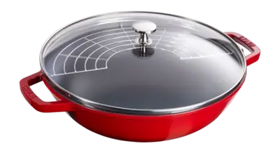 Livraison Express Wok Staub Kers 30 cm 25