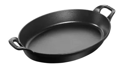 Plat à Four Staub Empilable Ovale Black 32 cm Top Qualité