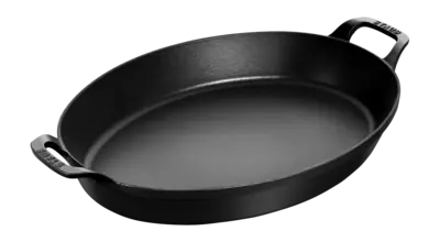 Exclusif Plat à Four Staub Empilable Ovale Black 37 cm