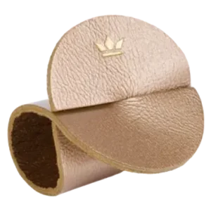 Livraison Mondiale Rond de Serviette Dutchdeluxes Leather Pearly Rose (Set de 4)